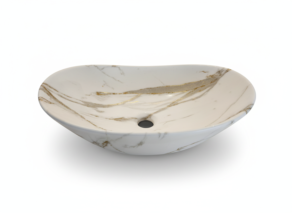 כיור חרס מונח | דמוי שיש | מק"ט 2622