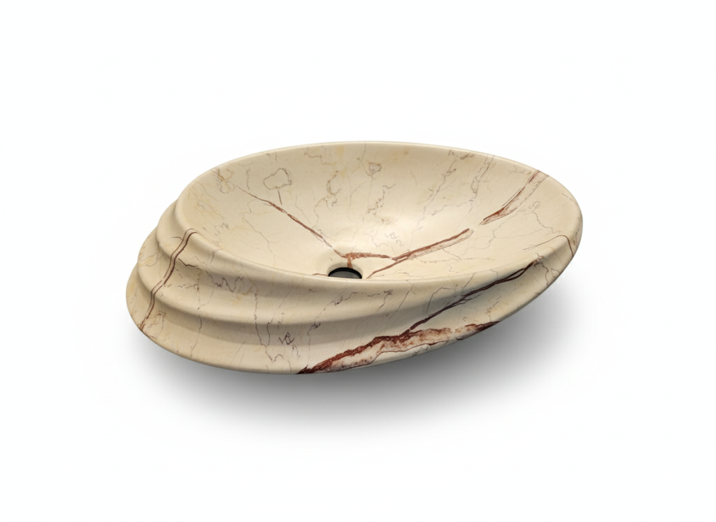 כיור חרס מונח | דמוי שיש | מק"ט 9063