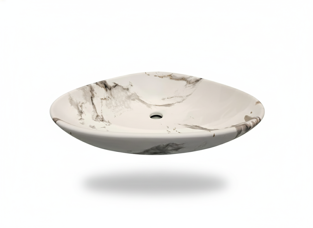 כיור חרס מונח | דמוי שיש | מק"ט 9832