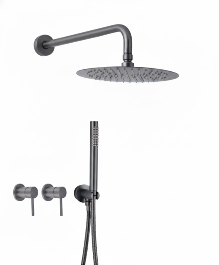 ערכת רחצה 7 חלקים | דגם אביב | אפור גרפיט | 2007GR