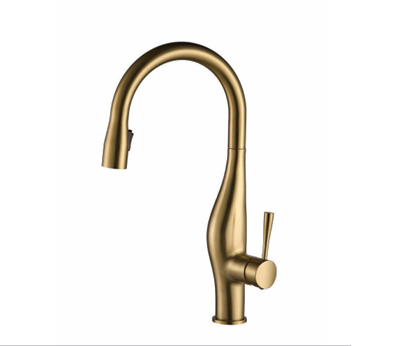 ברז מטבח נשלף | 2 מצבי זרימה | אופנתי מעוצב | K900BG | זהב מוברש