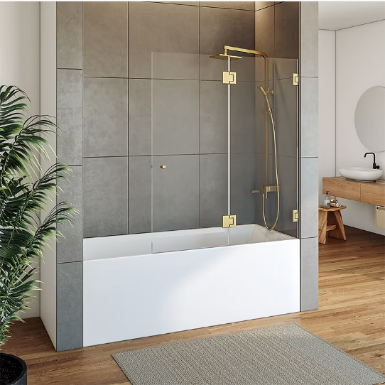 דלת הרמוניקה מתקפלת | זכוכית שקופה מחוסמת 8 מ״מ | מק"ט 4203