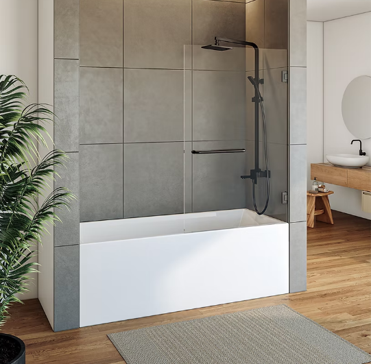 דלת אחת נפתחת פנימה והחוצה | זכוכית שקופה מחוסמת 8 מ״מ | מק"ט 4205