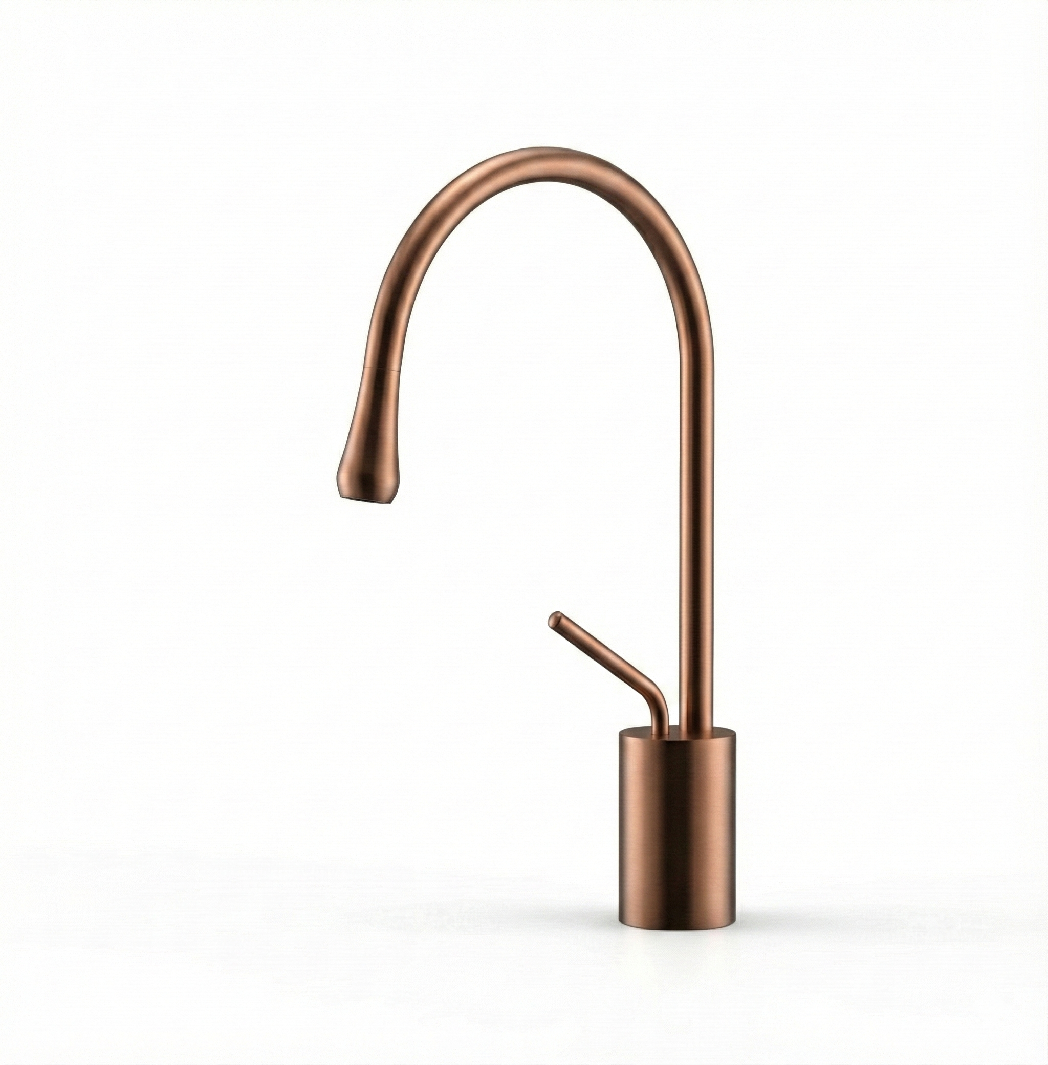 ברז לכיור אינטגרלי מעוצב אופנתי | דגם ירון | רוז גולד מוברש | מקט 267/4S