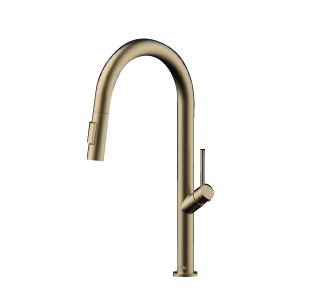 ברז מטבח מעוצב דגם "ליה" | זהב מוברש | מק"ט K727BG