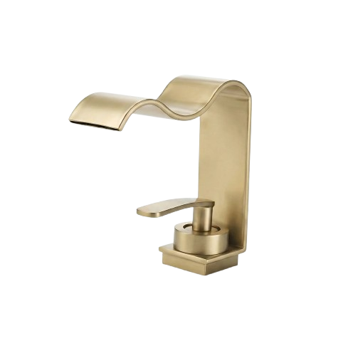 ברז חם קר לכיור אינטגרלי | זהב מוברש | מק"ט 437/2