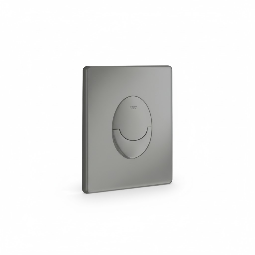 לחצן אליפסי למיכל הדחה "גרואה" | ניקל מוברש | מק"ט 389BN