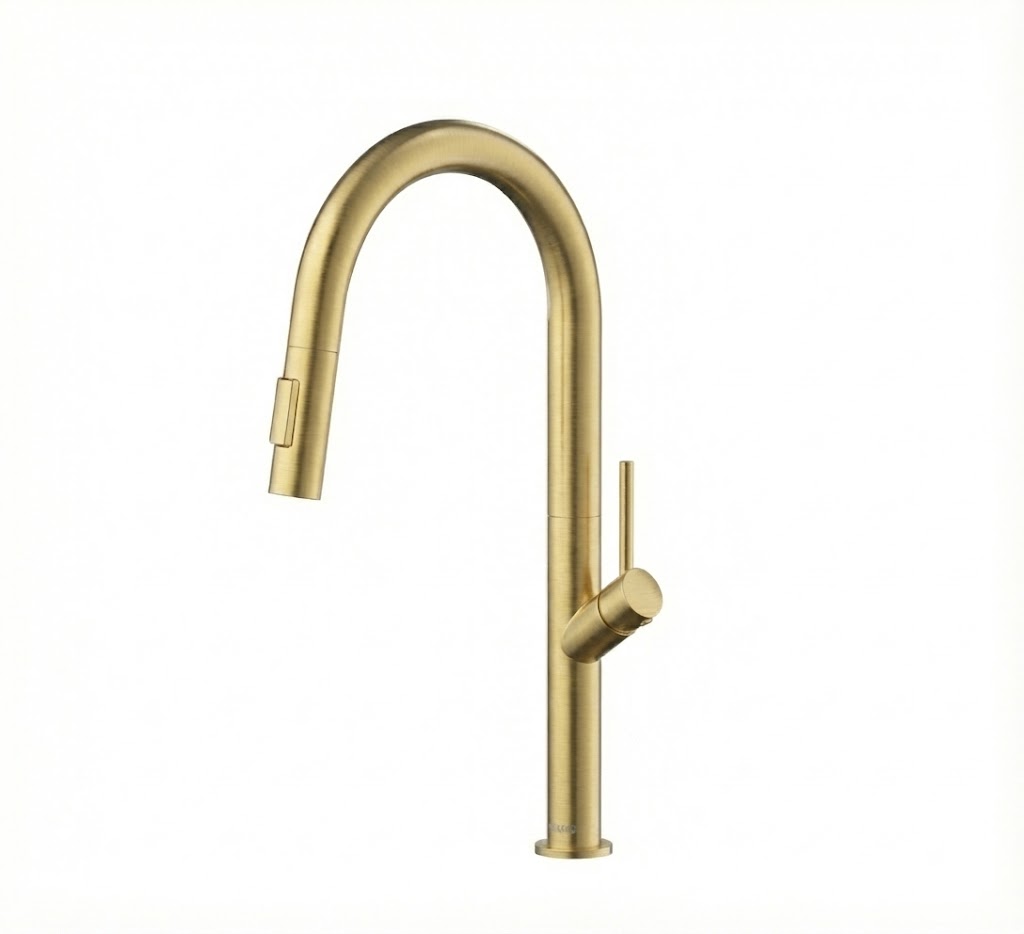 ברז מטבח מעוצב דגם "ליה" | זהב מוברש | מק"ט K727BG