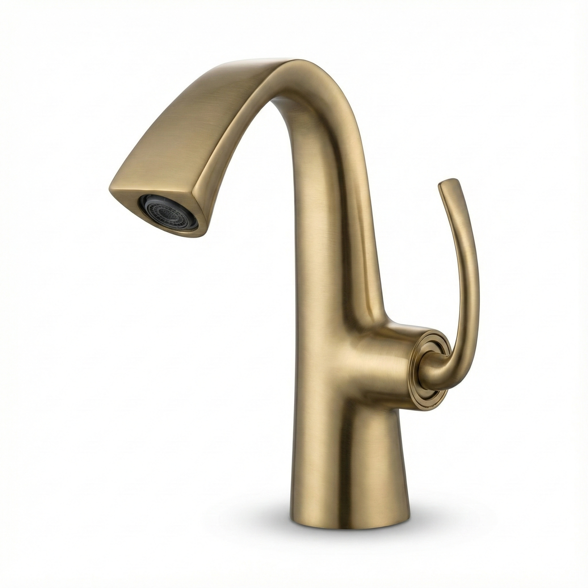 ברז חם / קר לכיור אינטגרלי | אופנתי מעוצב | " דגם נארי " זהב מוברש -מק"ט 405/2