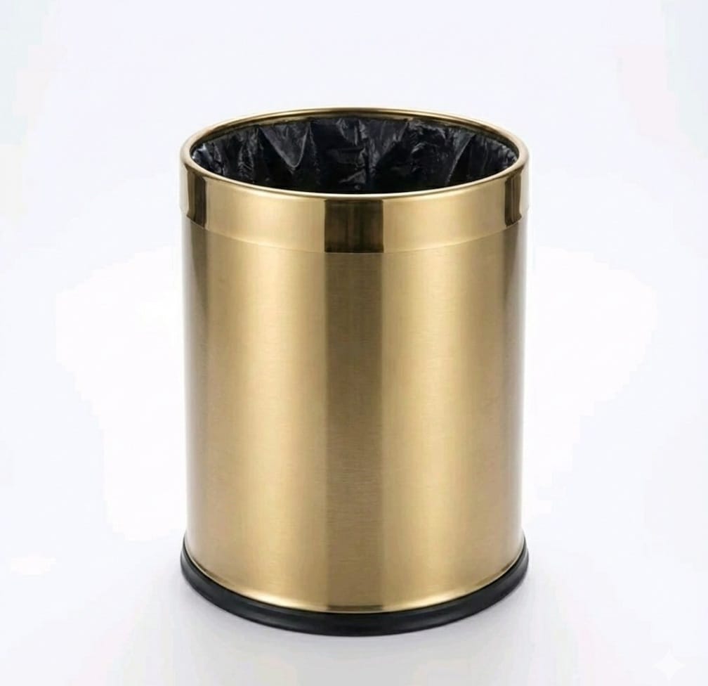 פח אשפה לשירותים | 5 ליטר | זהב מוברש | מק"ט 654