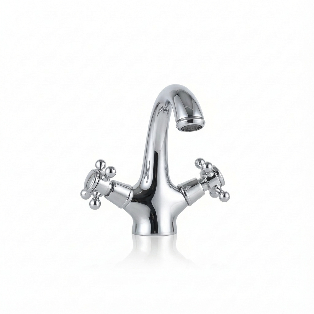 ברז חמים קרים לכיור מקלחת סגנון עתיק | כרום | מק"ט 143/0