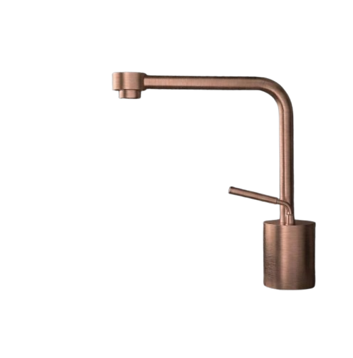 ברז מעצבים יוקרתי מודרני | חם קר לכיור אינטגרלי דגם " טוסקנה " רוז גולד מוברש מק"ט - 431