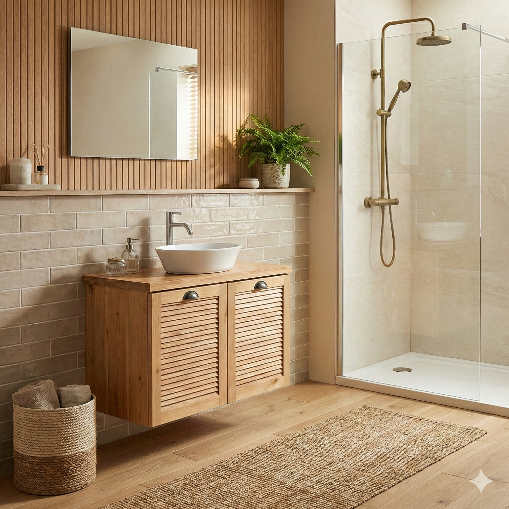 ארון אמבטיה דגם " ואנטו " פורניר | ארון תלוי | משטח חרס מק"ט 50023P