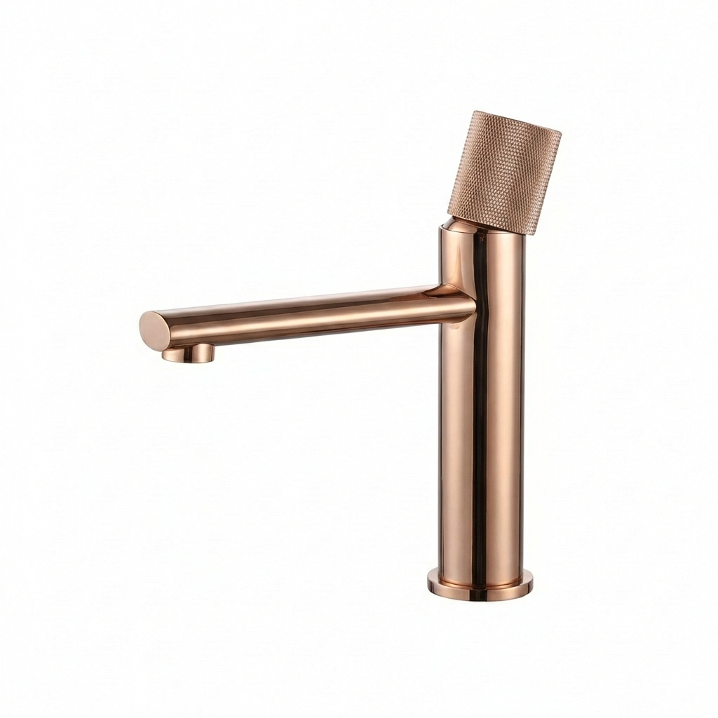 ברז חם קר לכיור אינטגרלי | דגם "רינת" | רוז גולד | מק"ט  407/7