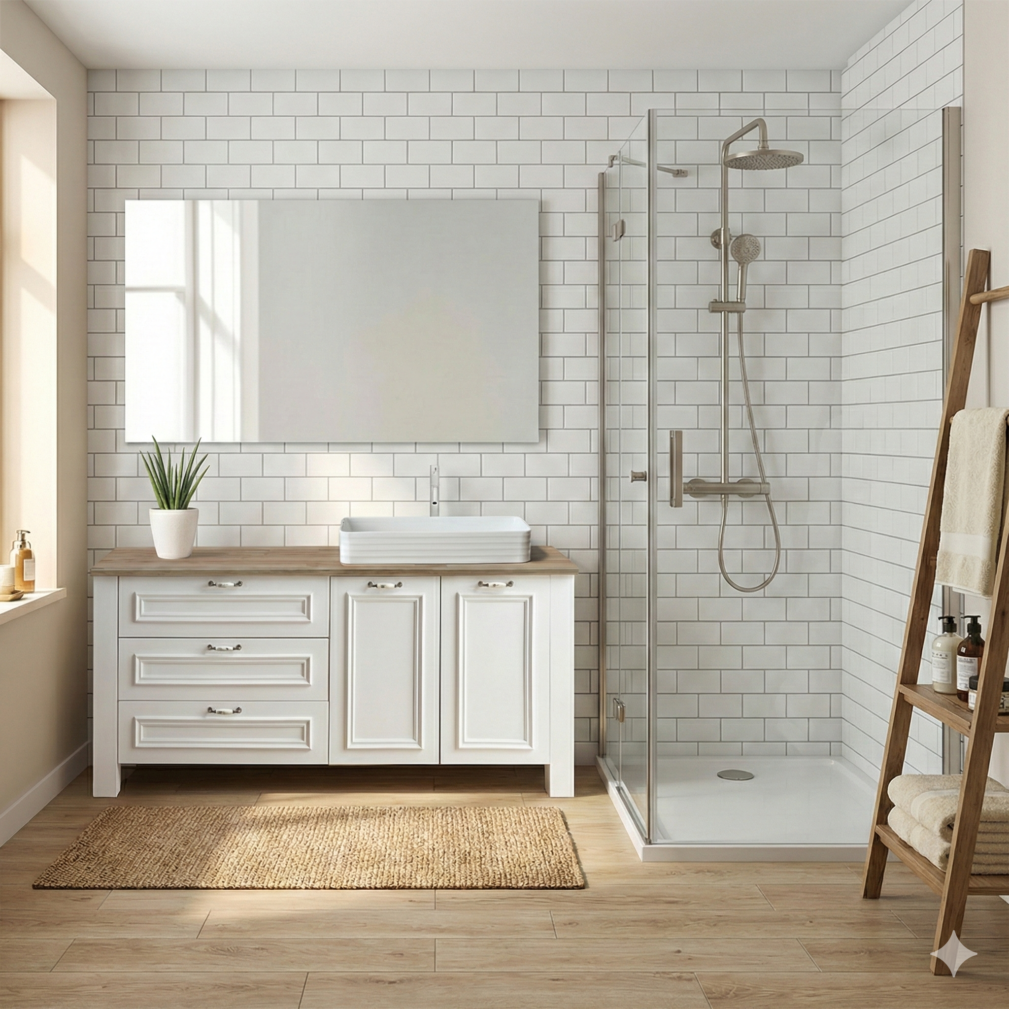 ארון אמבטיה דגם " קאמיליה " אפוקסי | ארון עומד | משטח בוצ׳ר מק"ט 50087P