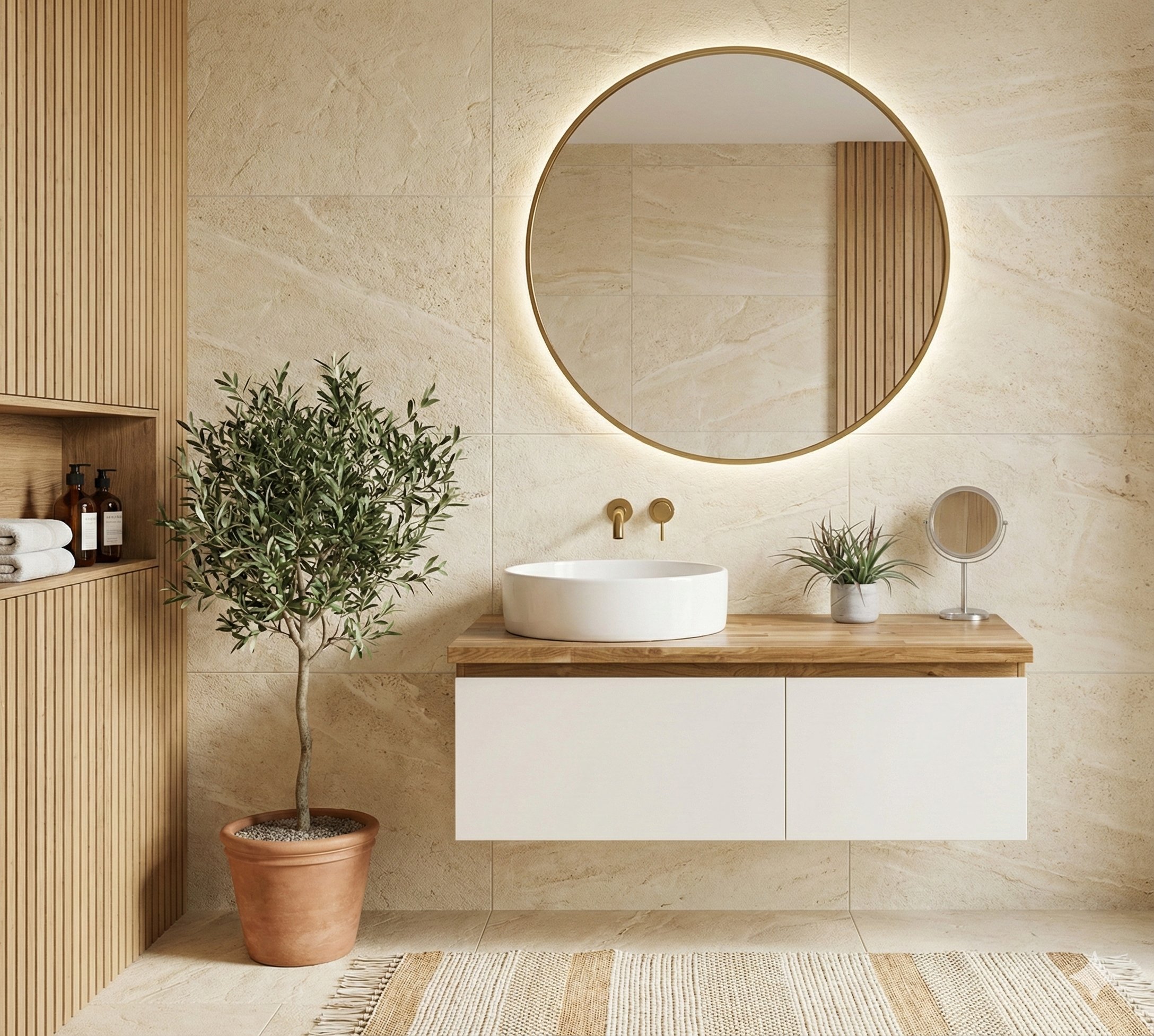 ארון אמבטיה דגם " רימיני " אפוקסי | ארון תלוי | משטח בוצ׳ר מק"ט 50106P