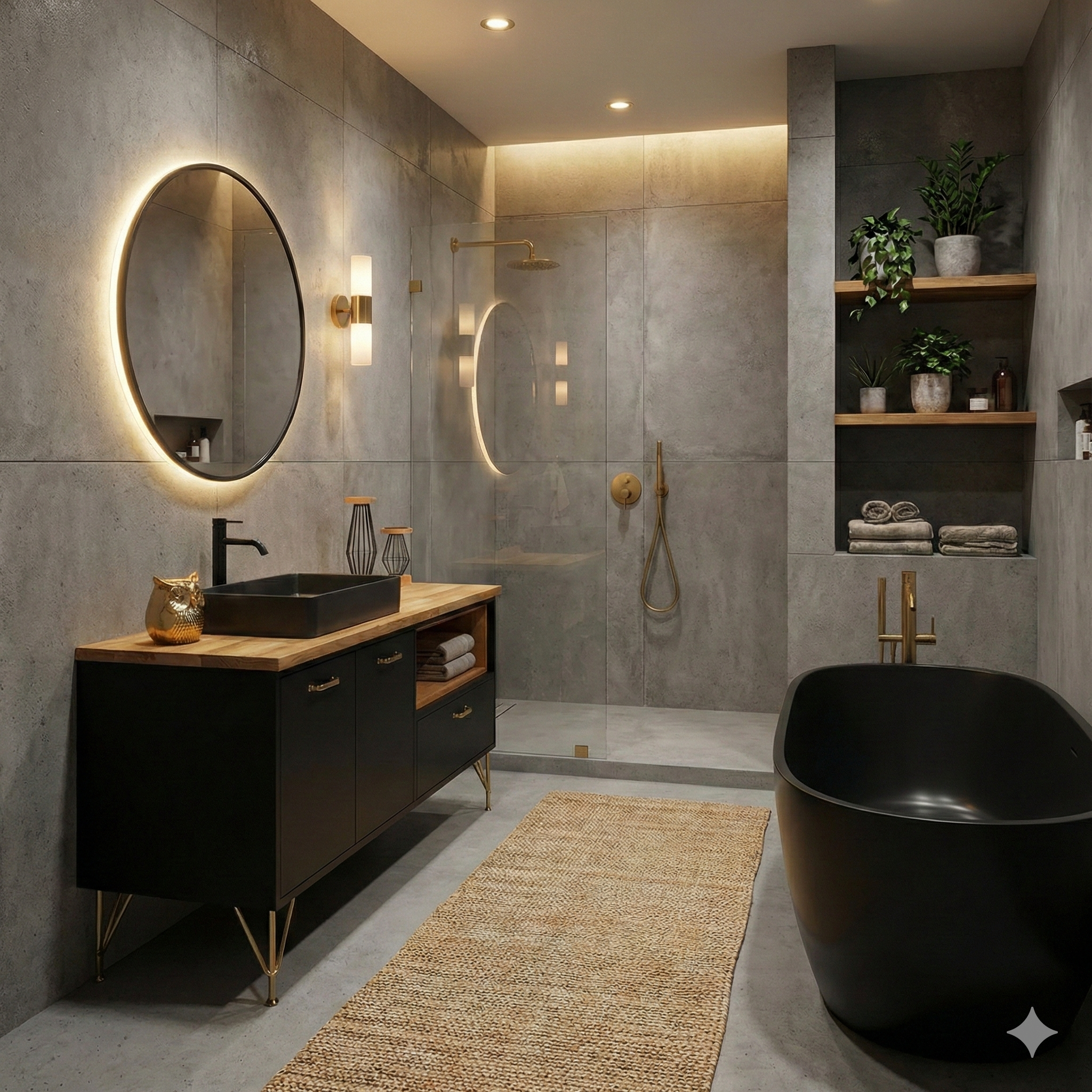 ארון אמבטיה דגם " רוסטיקו " אפוקסי | ארון עומד | משטח בוצ׳ר מק"ט 50060P