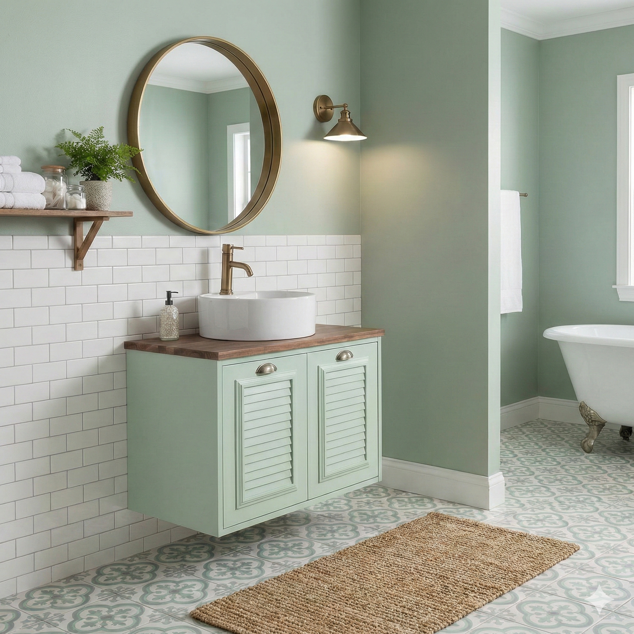 ארון אמבטיה דגם " טרופז" אפוקסי | ארון תלוי | משטח בוצ׳ר מק"ט 50077P