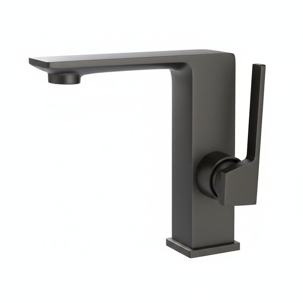 ברז חם קר לכיור אינטגרלי | דגם "פלורנטין" | אפור גרפיט | מק"ט 622/6