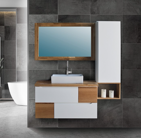 ארון אמבטיה דגם " סורנטו " אפוקסי | ארון תלוי | משטח בוצ׳ר  מק"ט 50105P