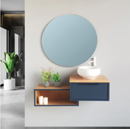 ארון אמבטיה דגם " קטרינה " אפוקסי | ארון תלוי | משטח בוצ׳ר מק"ט 50034P