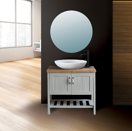 ארון אמבטיה דגם " פלורה " אפוקסי | ארון עומד | משטח בוצ׳ר  מק"ט 50100P