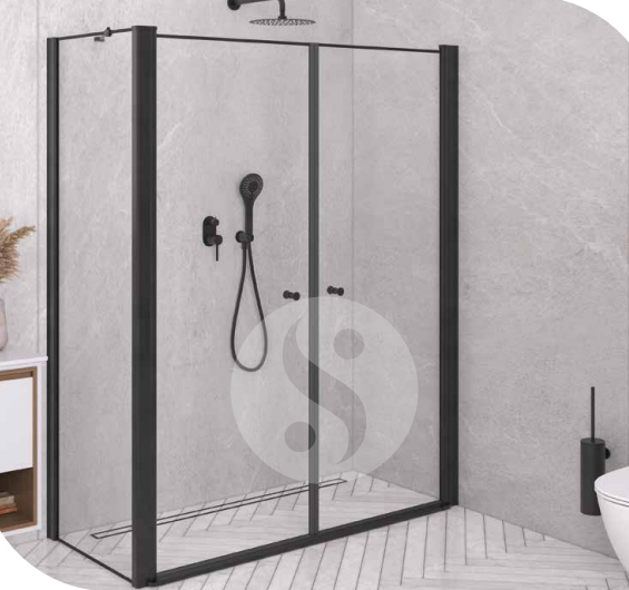 מקלחון פינתי | פרזול שחור | מק"ט 3123S