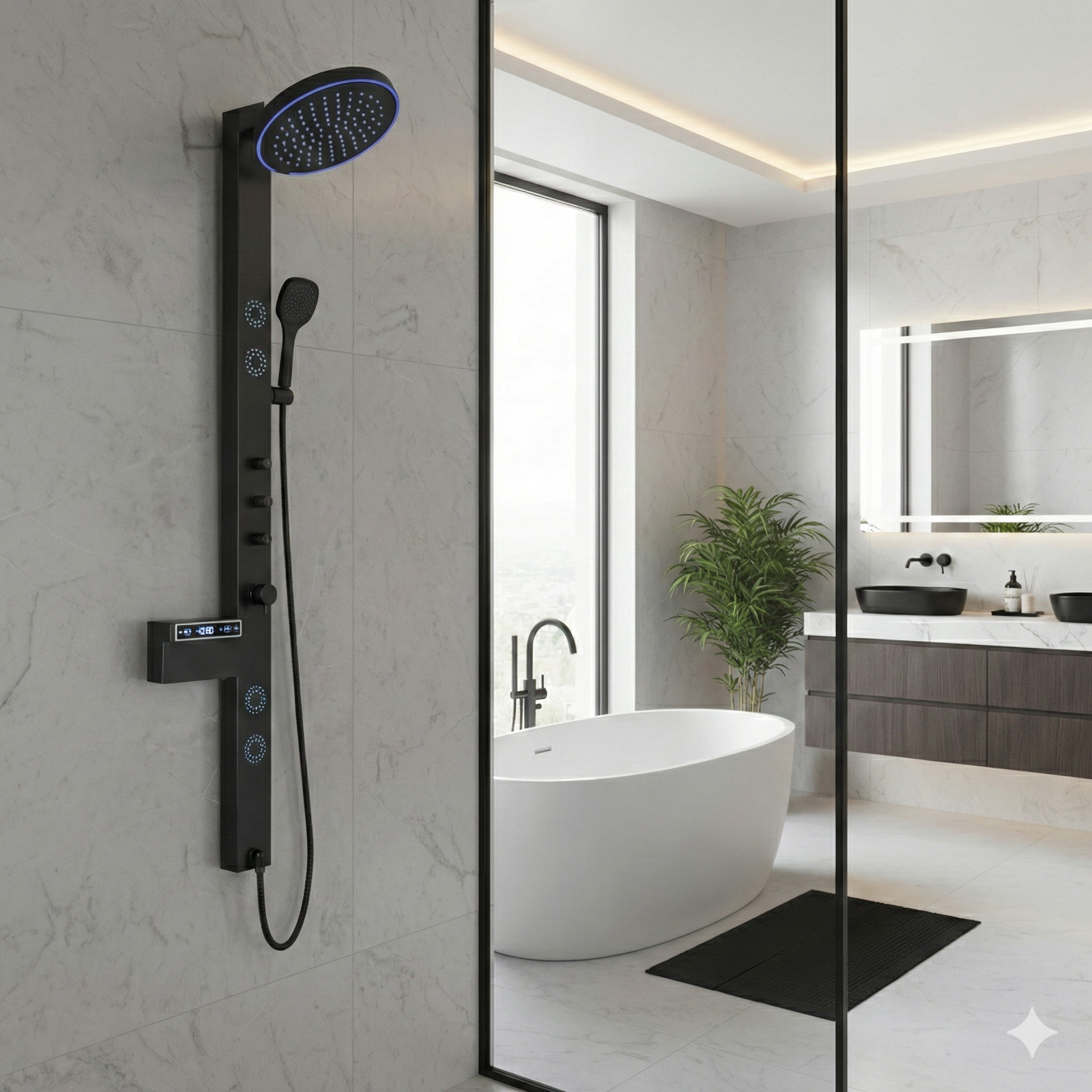 מערכת פינוק מפוארת דגם " מאטנה " | שחור מט | מק"ט 8141