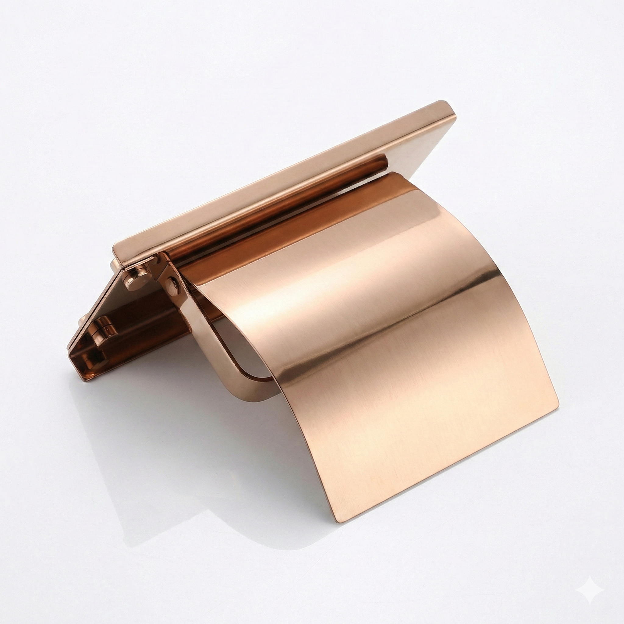 מתקן לנייר טואלט סגור | רוז גולד מבריק | מק"ט 9043/4