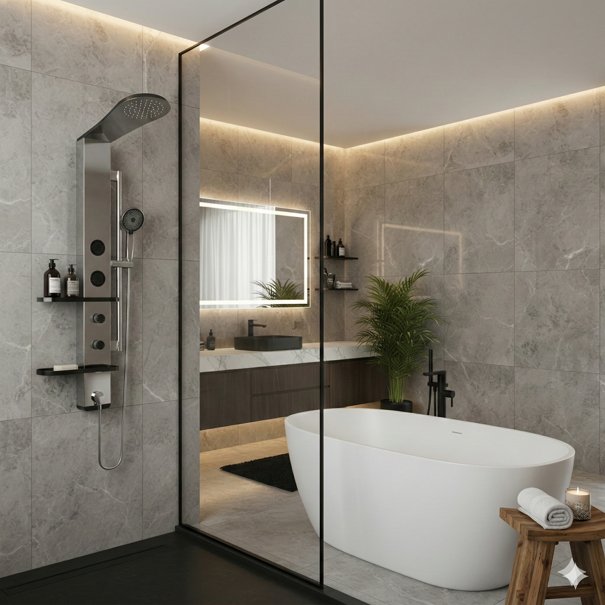 מערכת פינוק מפוארת דגם " ורטגו " | כרום | מק"ט 2528