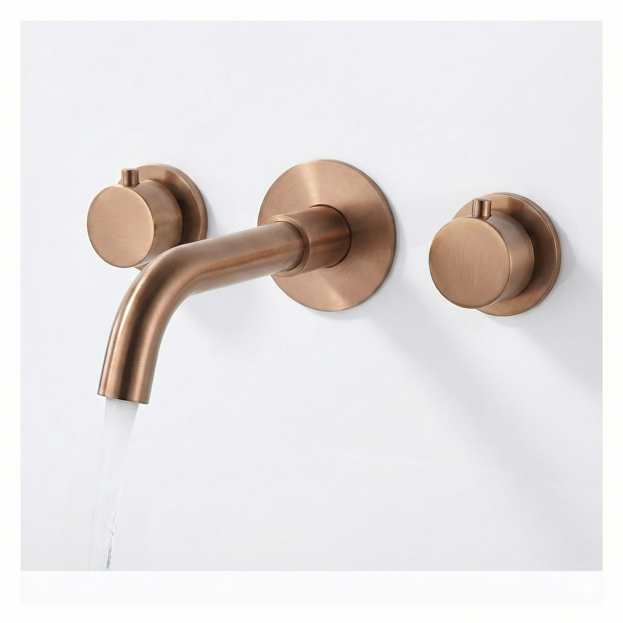 ברז אינטרפוץ מעוצב לכיור רחצה | דגם "רנאטה" | רוז גולד מוברש | מק"ט 292/4