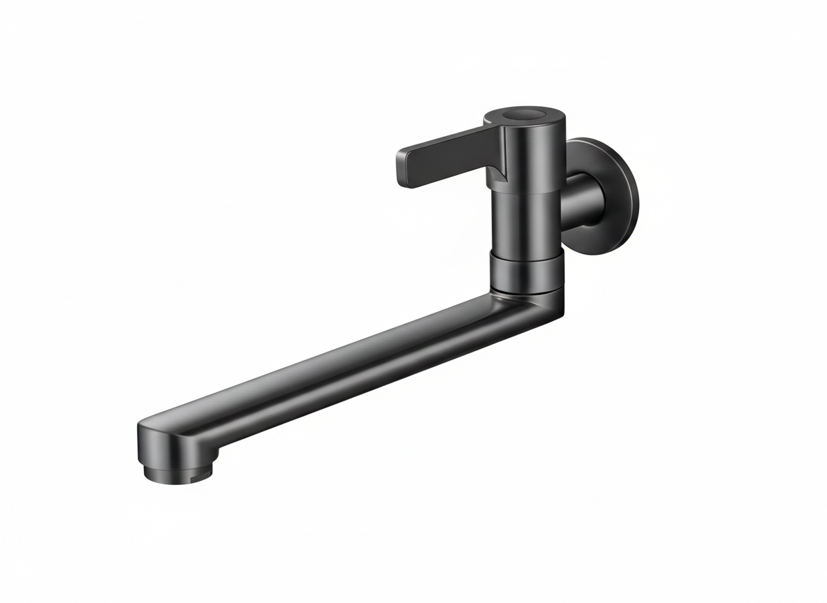 ברז קיר מים קרים בלבד מתכוונן | אפור גרפיט | מק"ט 219/6