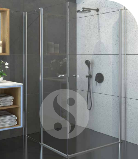 מקלחון פינתי | קבוע , דלת , דלת | פרופיל ניקל מק"ט 2221