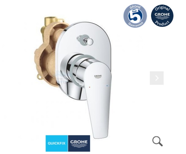BAUEDGE 29039001 | סט אינטרפוץ קומפלט 4 דרך Grohe BAU EDGE | כרום ניקל גרואה | GROHE