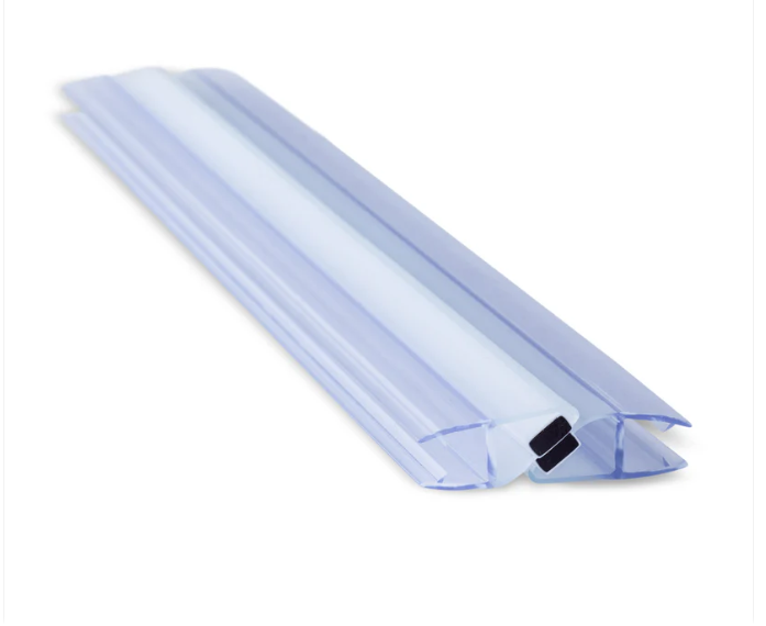 סף איטום PVC שקוף צדדי מגנטי לדלתות מקלחון 2.2 מטר 8 מ"מ ( מארז 2 יח ) מק"ט 4413